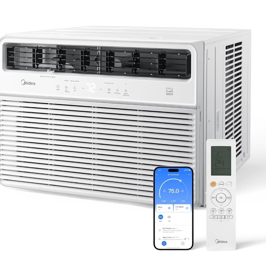 18000 BTU Window Air Conditioner Cools up to 1000 sp.ft With Remote, Install Kit