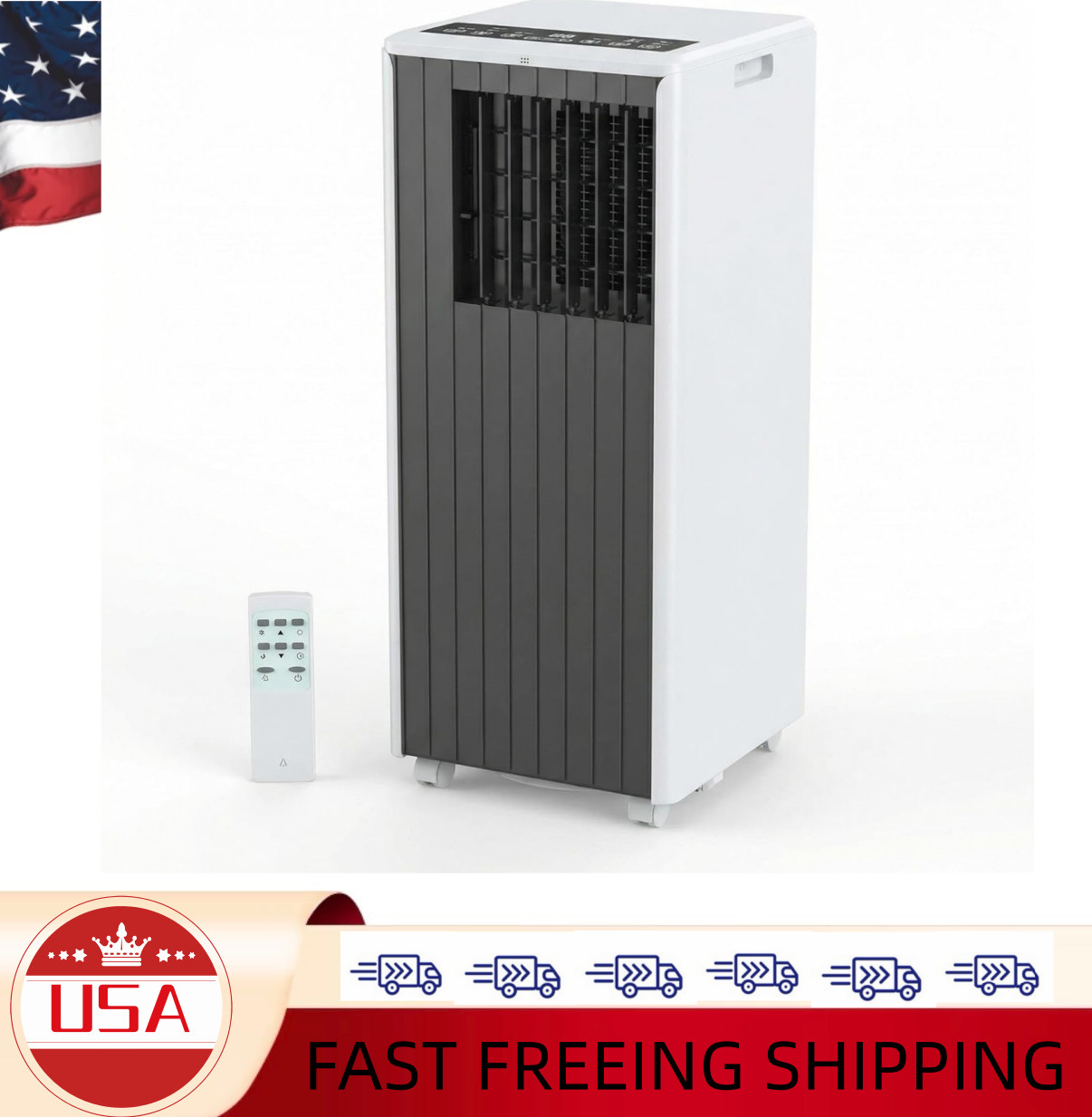 ✅8000 BTU Portable Air Conditioners, 3-in-1 Cools Large Rooms, Quiet AC with Fan