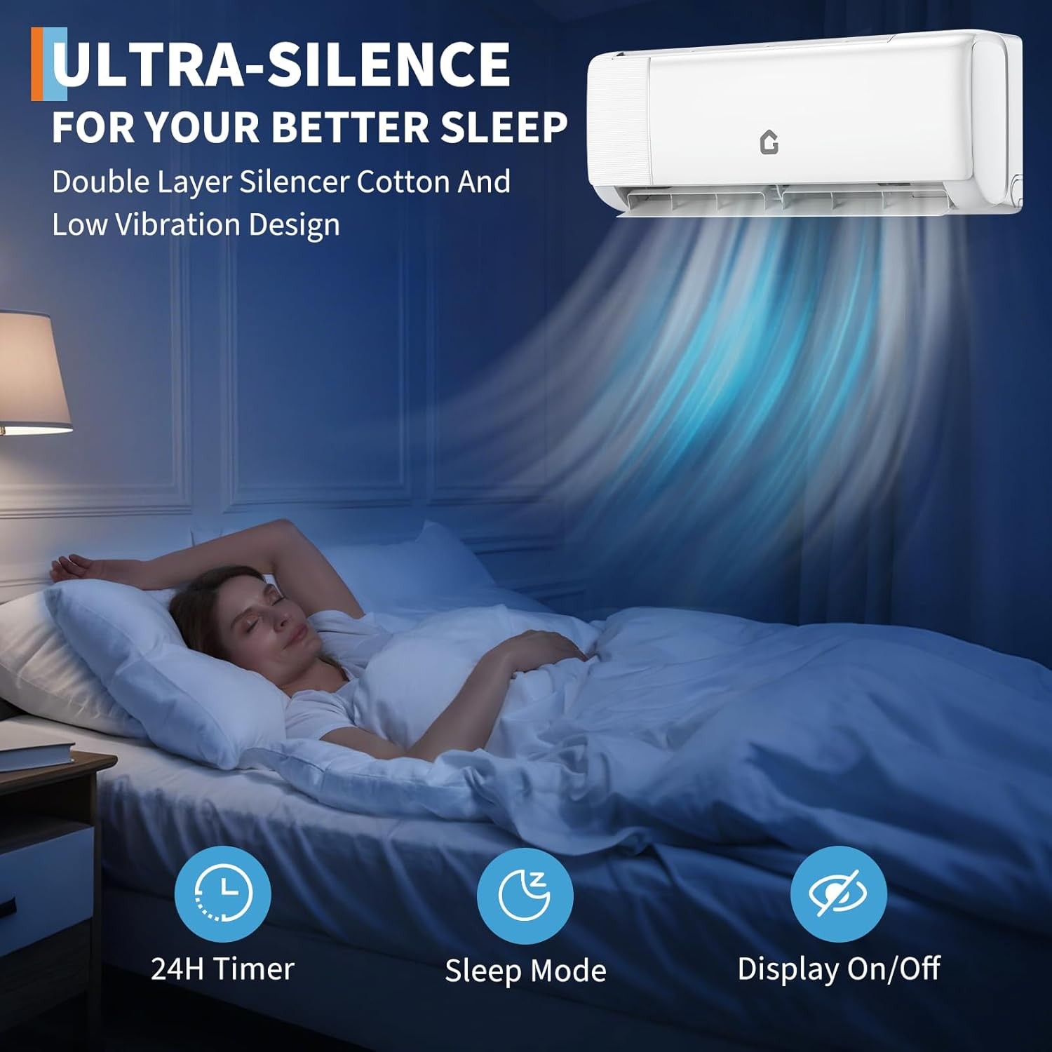 12000BTU,18.5 SEER2 230V Mini Split Air Conditioner & Heater,WiFi,Remote Control