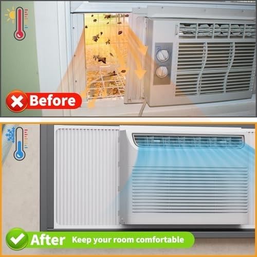 Window Air Conditioner Side Panels Adjustable 2 Pack Fits 5000-14000 BTU AC Unit
