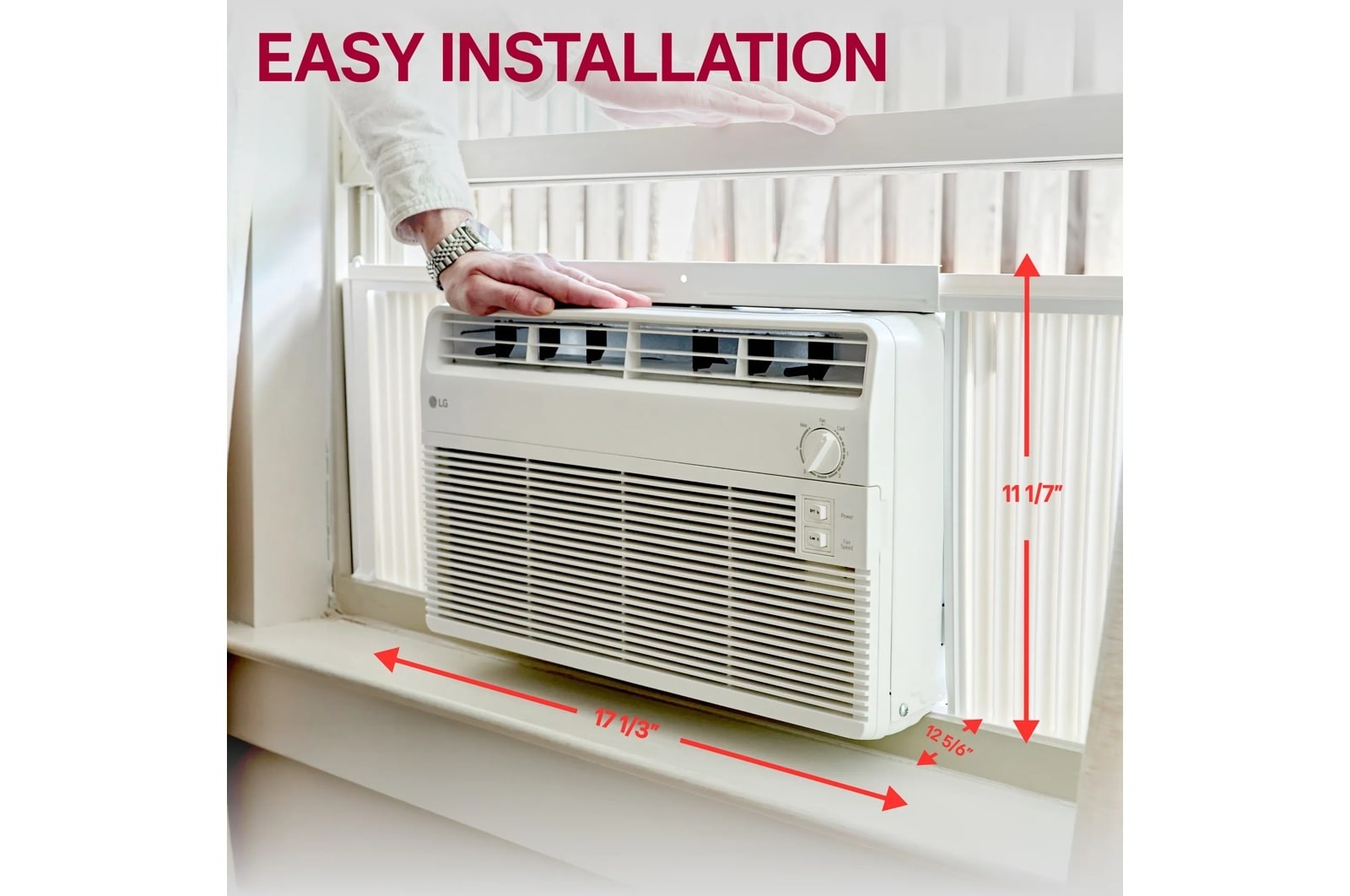 LG 5,000 BTU 150 Sq. Ft. 148 CFM 2 Speed Window Air Conditioner