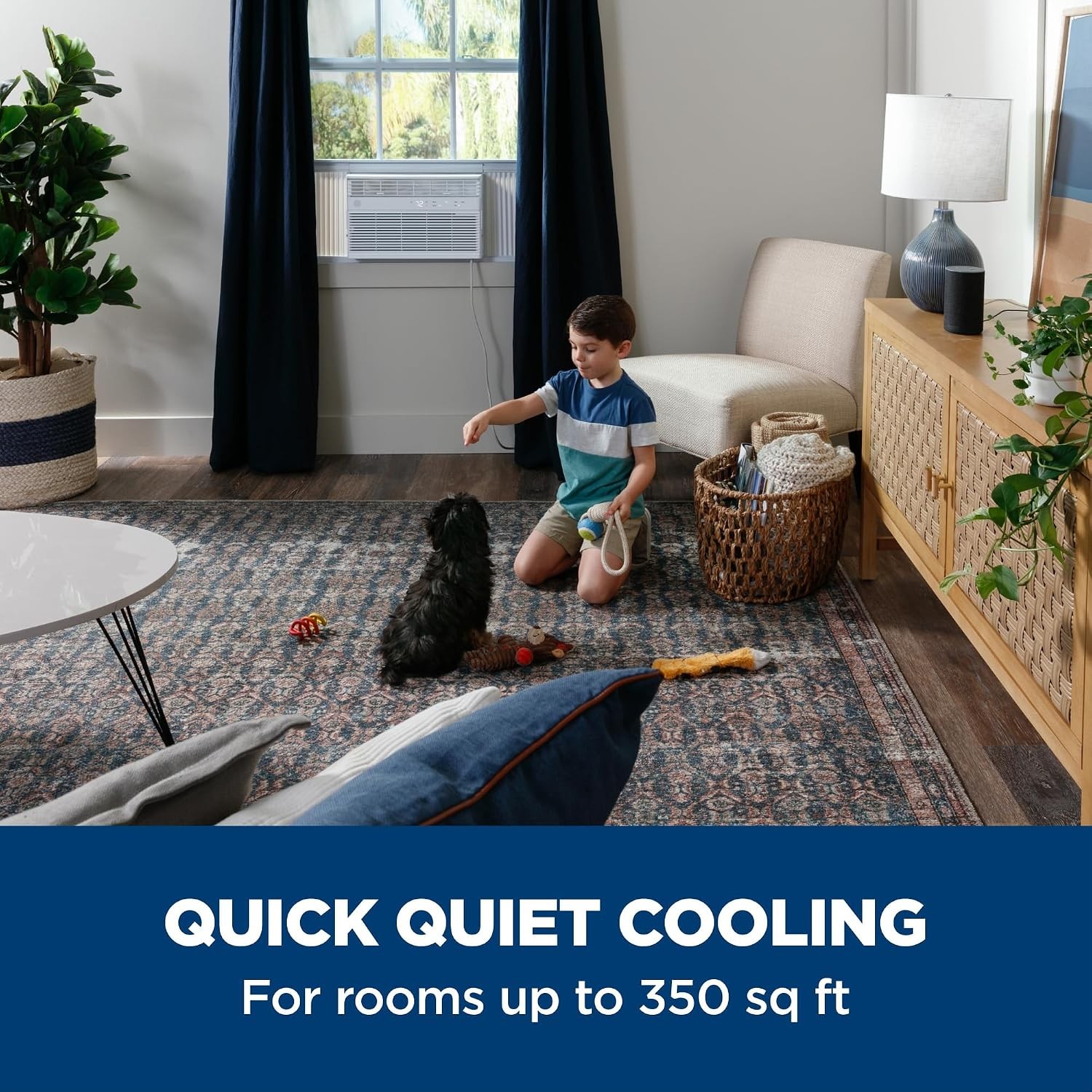 Window Air Conditioner 8000 BTU Wi-Fi Enabled Energy-Efficient Cooling Medium
