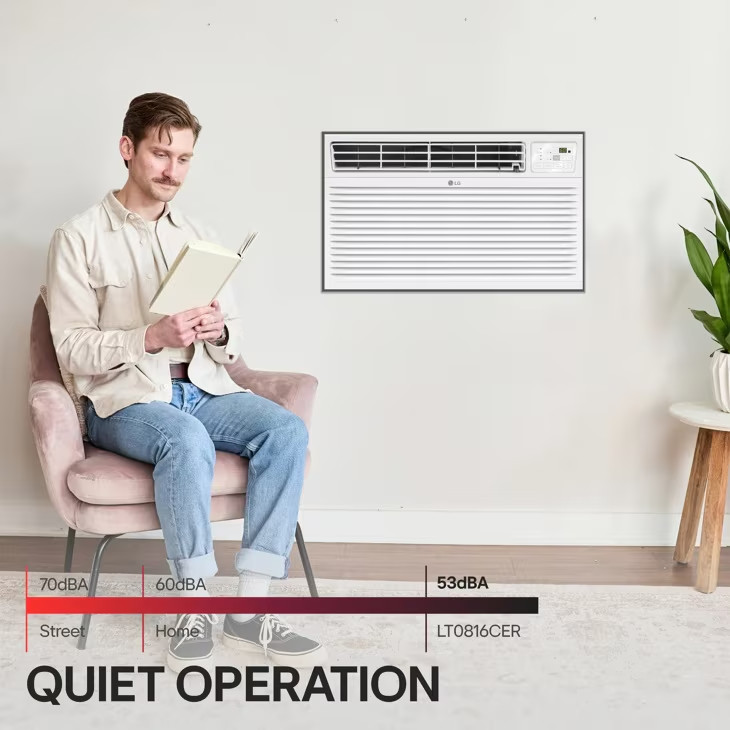 LG 8,000 BTU 350 Sq Ft Through-the-Wall Smart Air Conditioner
