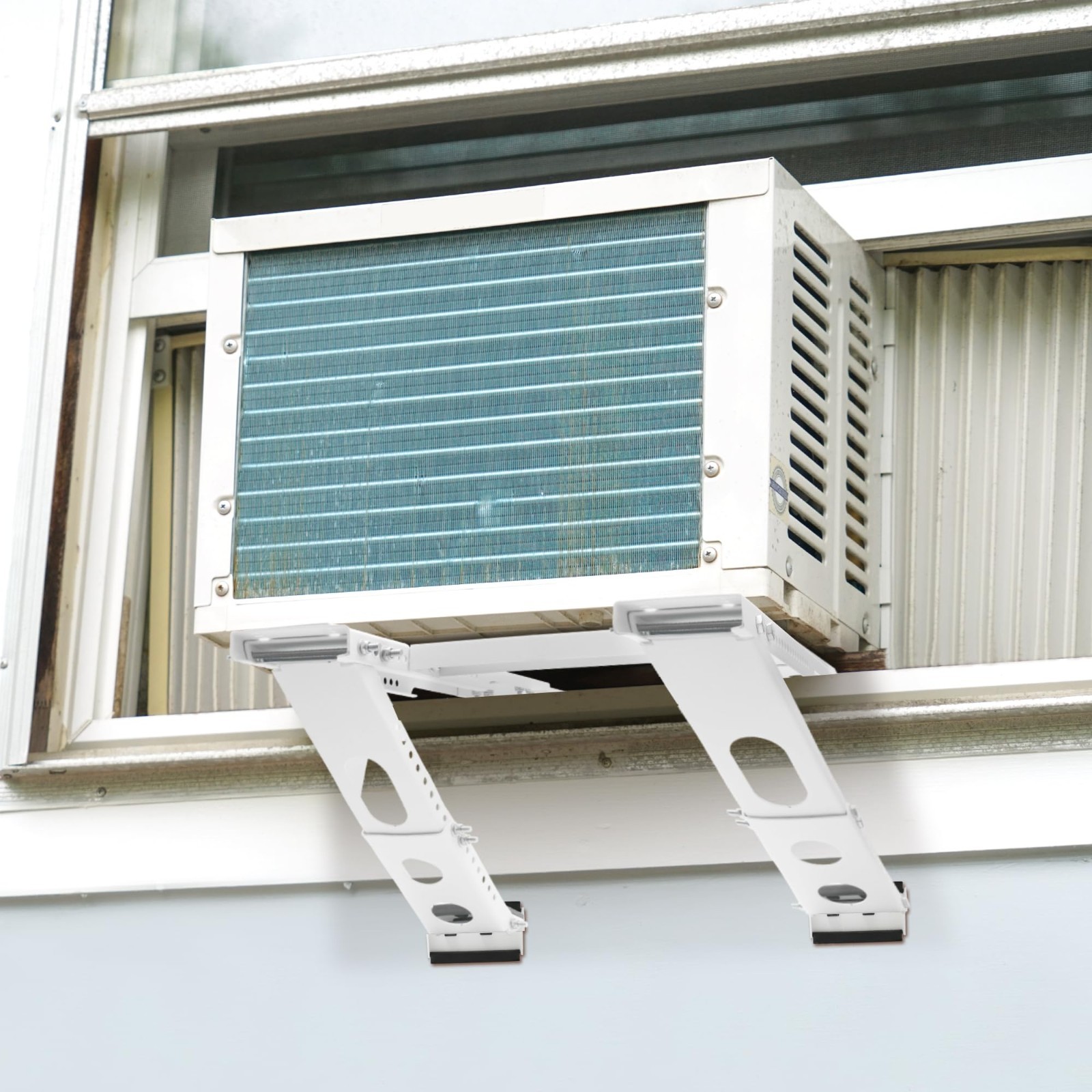 Heavy-Duty No-Drill Window AC Bracket for Single & Double-Hung Windows, 220lbs C