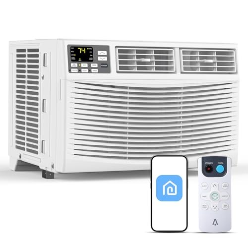 8000 BTU Window Air Conditioner with WiFi, 3 in-1 1 Count (Pack of 1) White