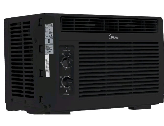 NEW Midea 5000BTU Window Air Conditioner Black 115v For Med-large Size Rooms
