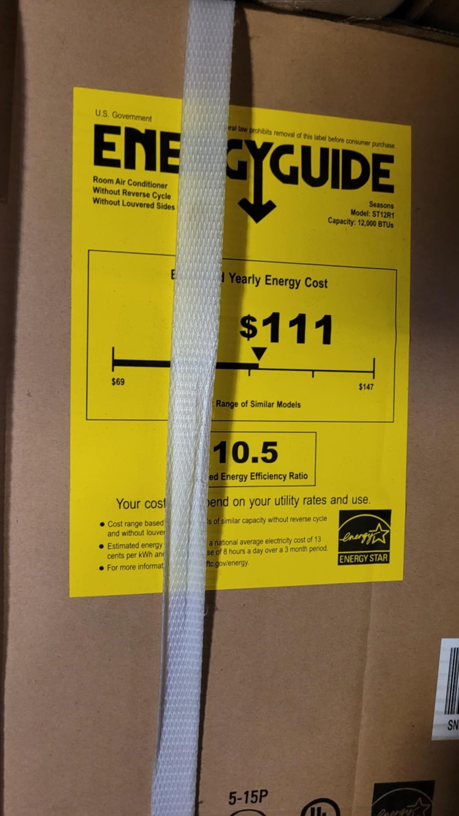 Seasons 12,000 BTU 115 V Through-The-Wall Cool-Only Air Conditioner