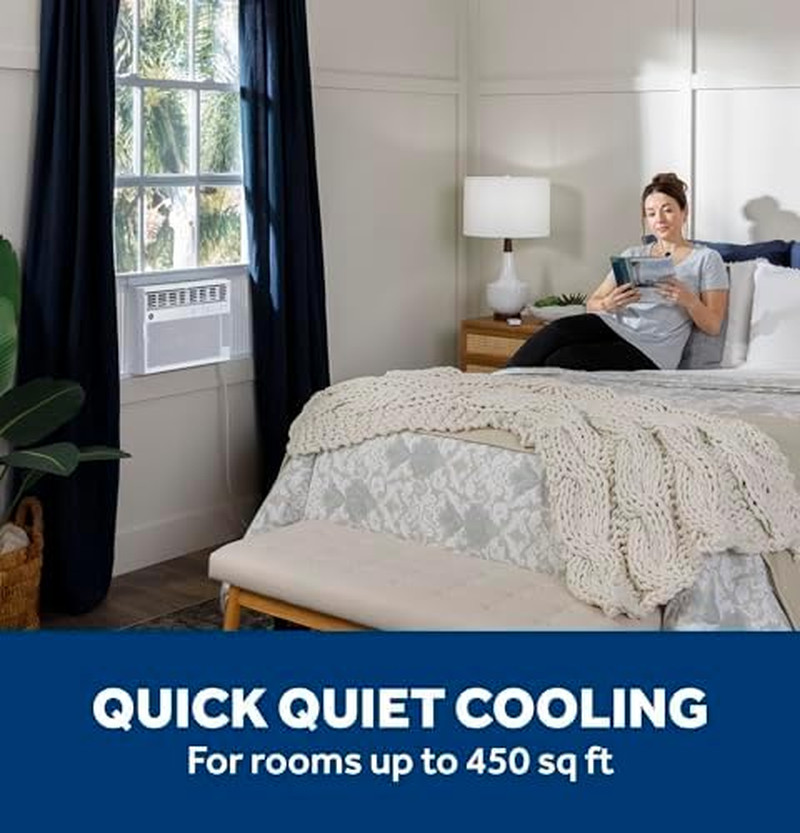 GE 10,000 BTU Smart Window Air Conditioner, Powerful Cooling for Rooms up to 450