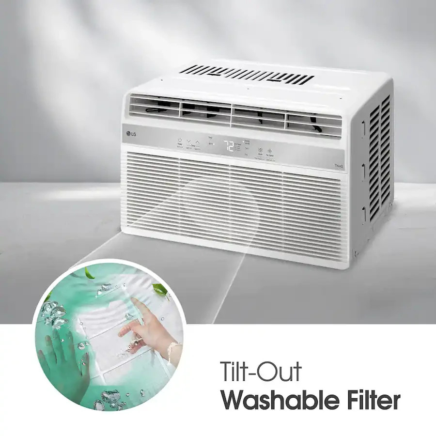 LG LW8024RSM 8000 BTU Smart Wi-Fi Window Air Conditioner w/ Remote