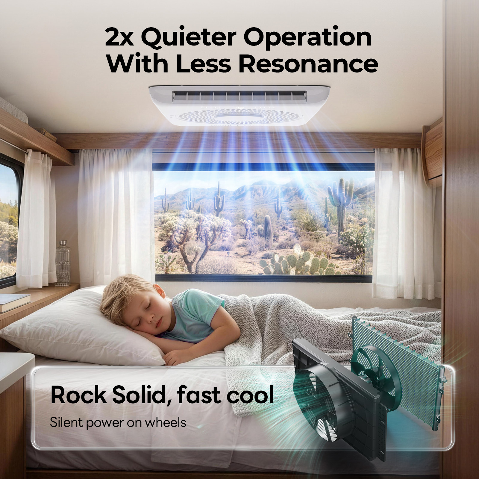 18,000 BTU RV Air Conditioner Duct & Non‑Duct Rooftop AC w/ WiFi &Remote & Alexa