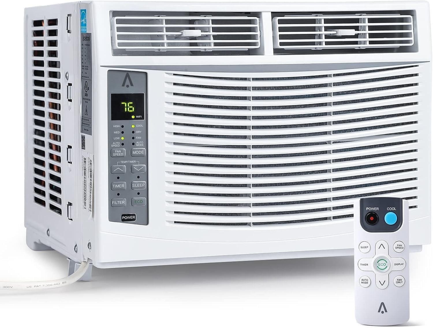 Gravee 6000BTU Window Air Conditioner Smart AC Unit 250Sq.ft. w/Remote Control