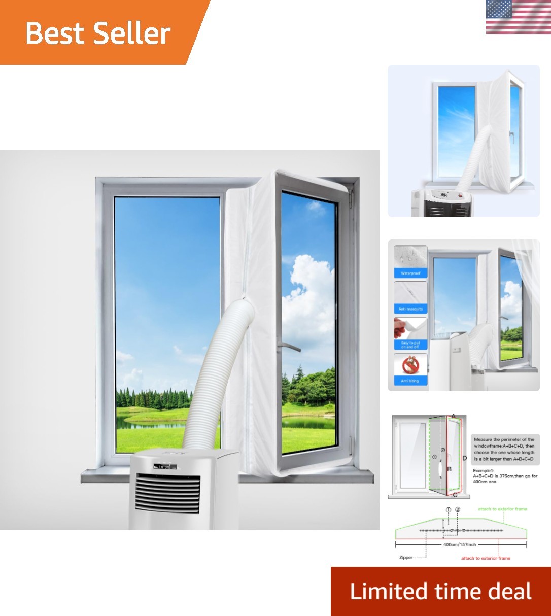 Energy-Saving Window Seal Kit for Portable AC Units – Keeps Heat and Pests Out