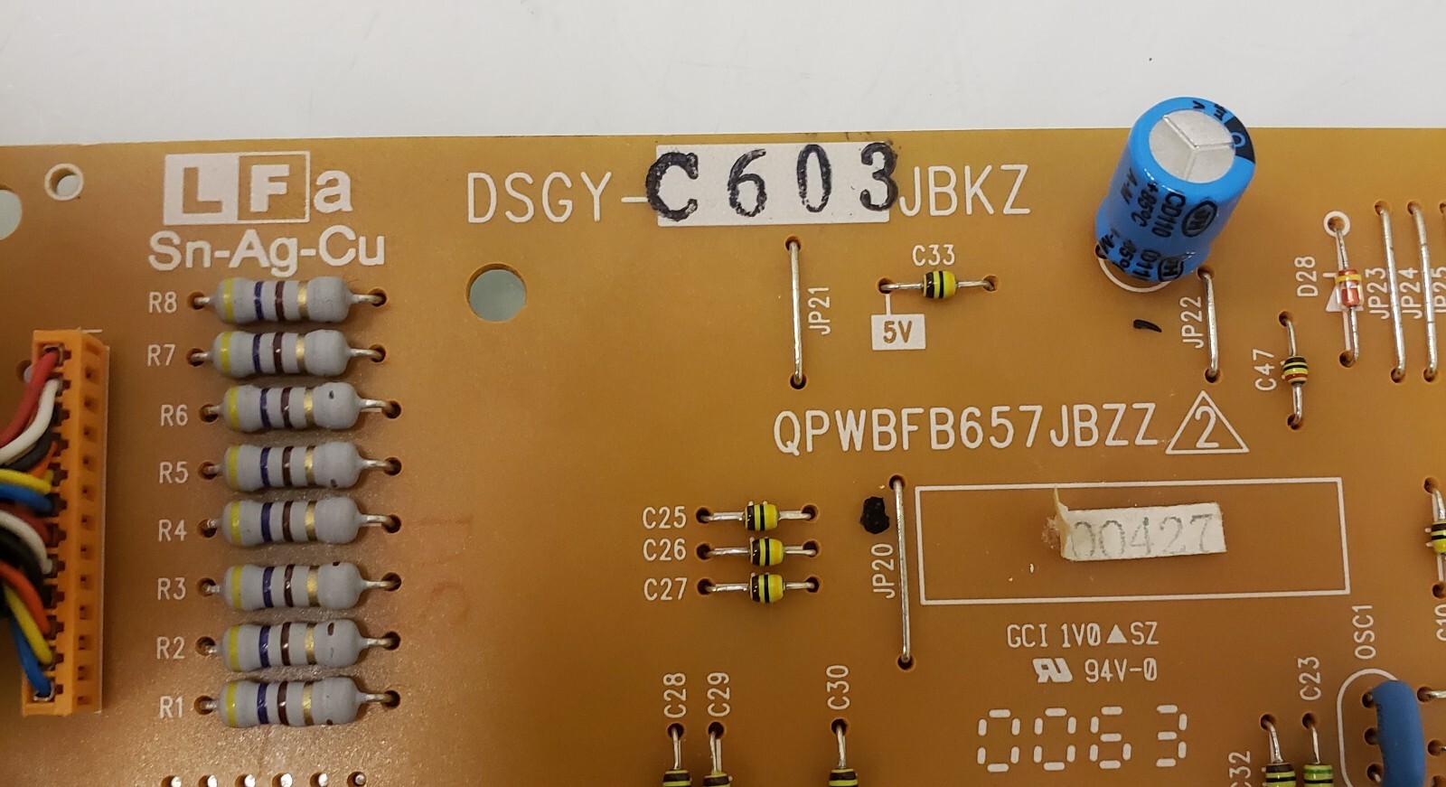 DSGY-C603JBKZ QPWBFB656JBZZ OEM control Panel of Sharp Wall Unit Air Condition