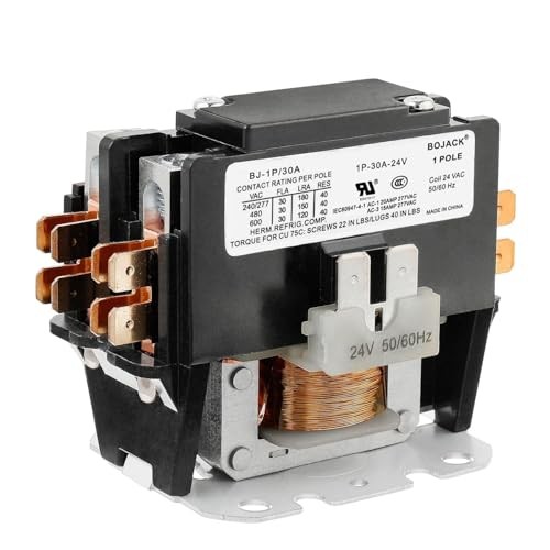 BOJACK 1 Poles FLA 30 Amp Coil 24 VAC Air Conditioner Condenser 1P 30A 24V