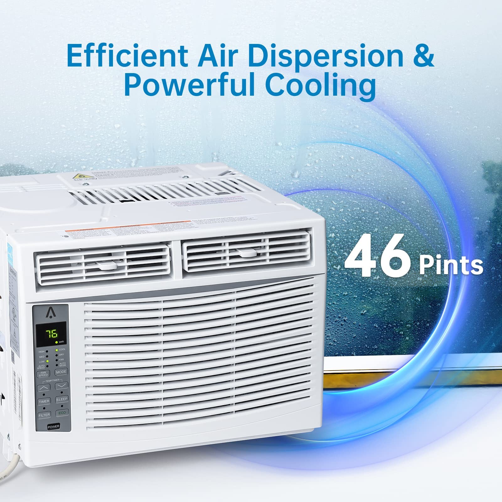 6000 BTU Window Air Conditioner AC Unit w/ Remote App Control up to 250 Sq. Ft.