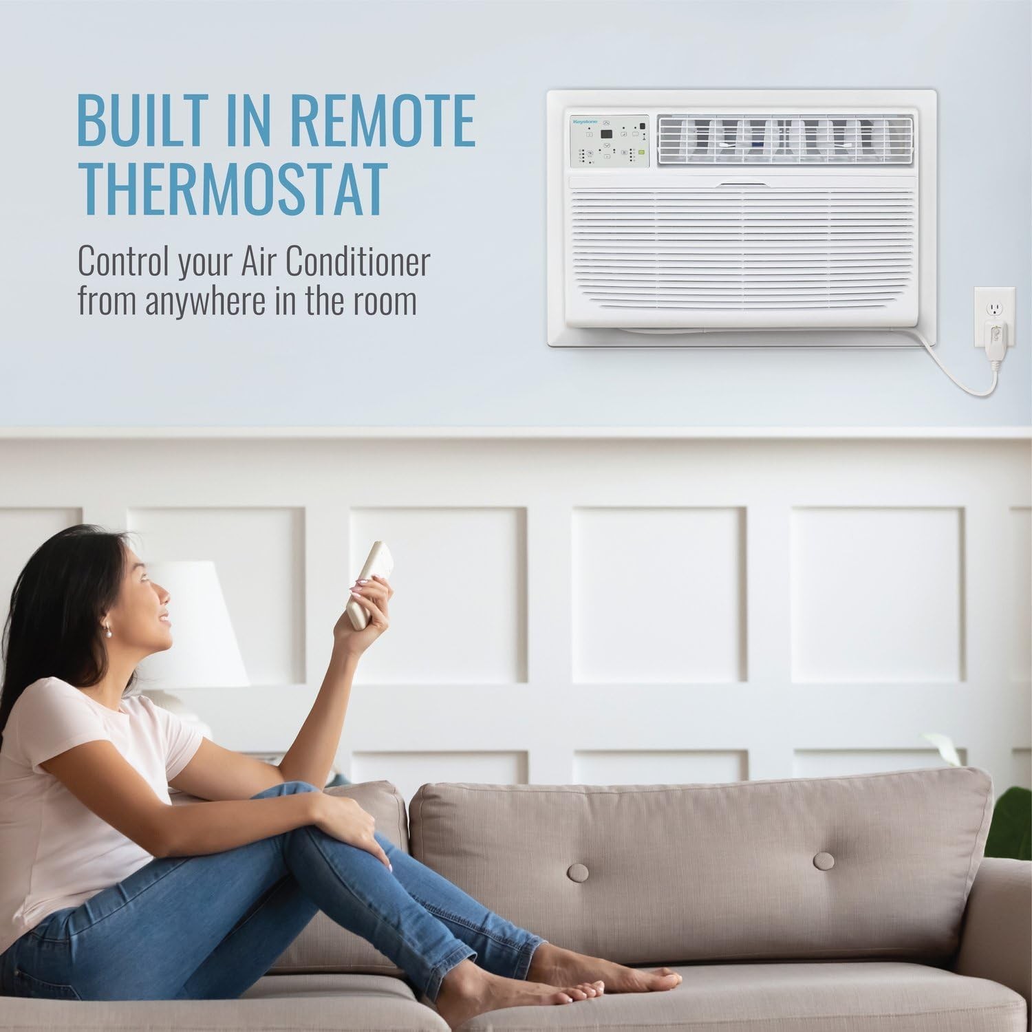 Keystone 14,000 BTU Wall Mounted Air Conditioner Supplemental Heat Dehumidifier
