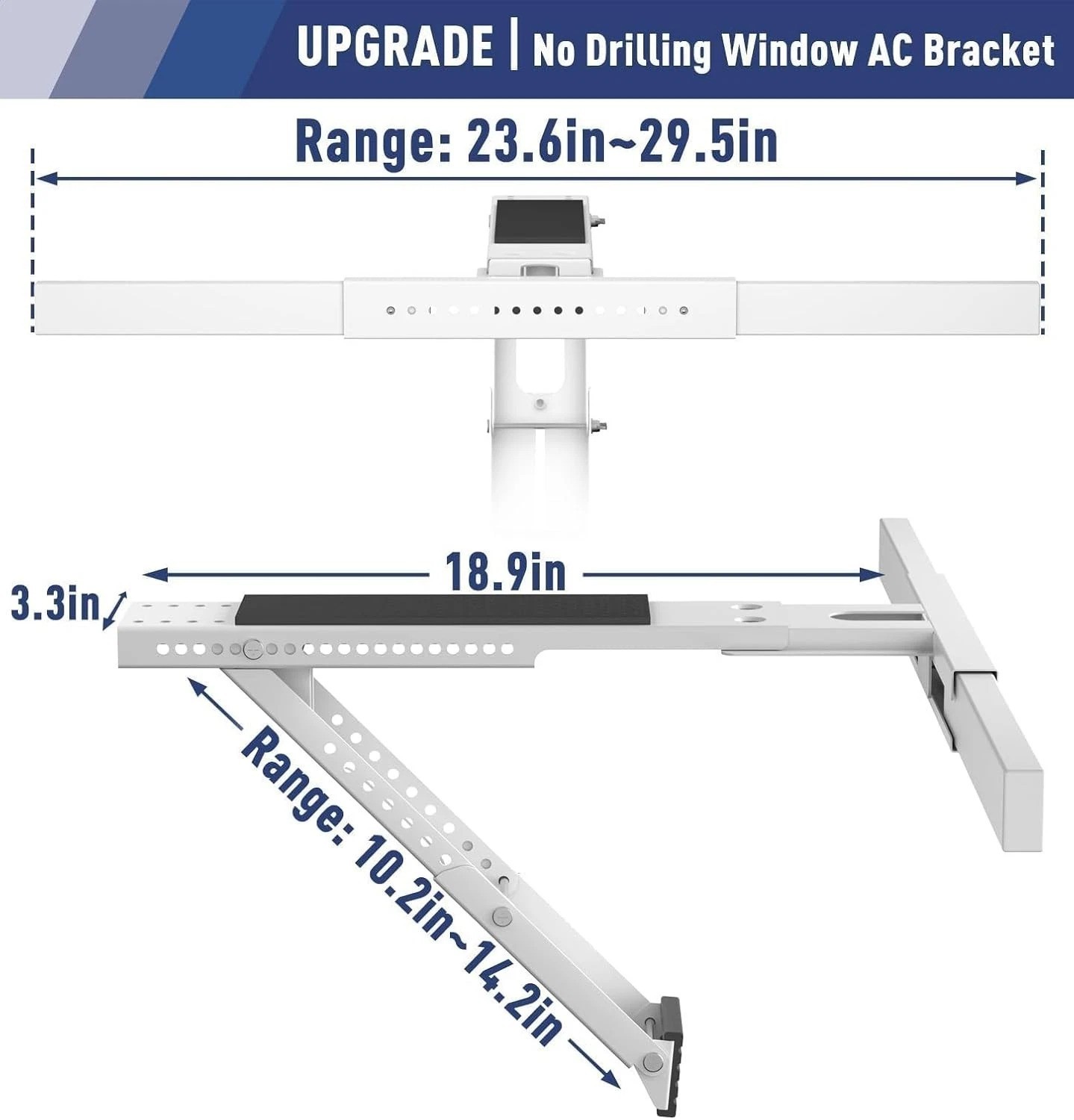 Steel AC Support Bracket for Double & Single Hung Windows, 29.5″