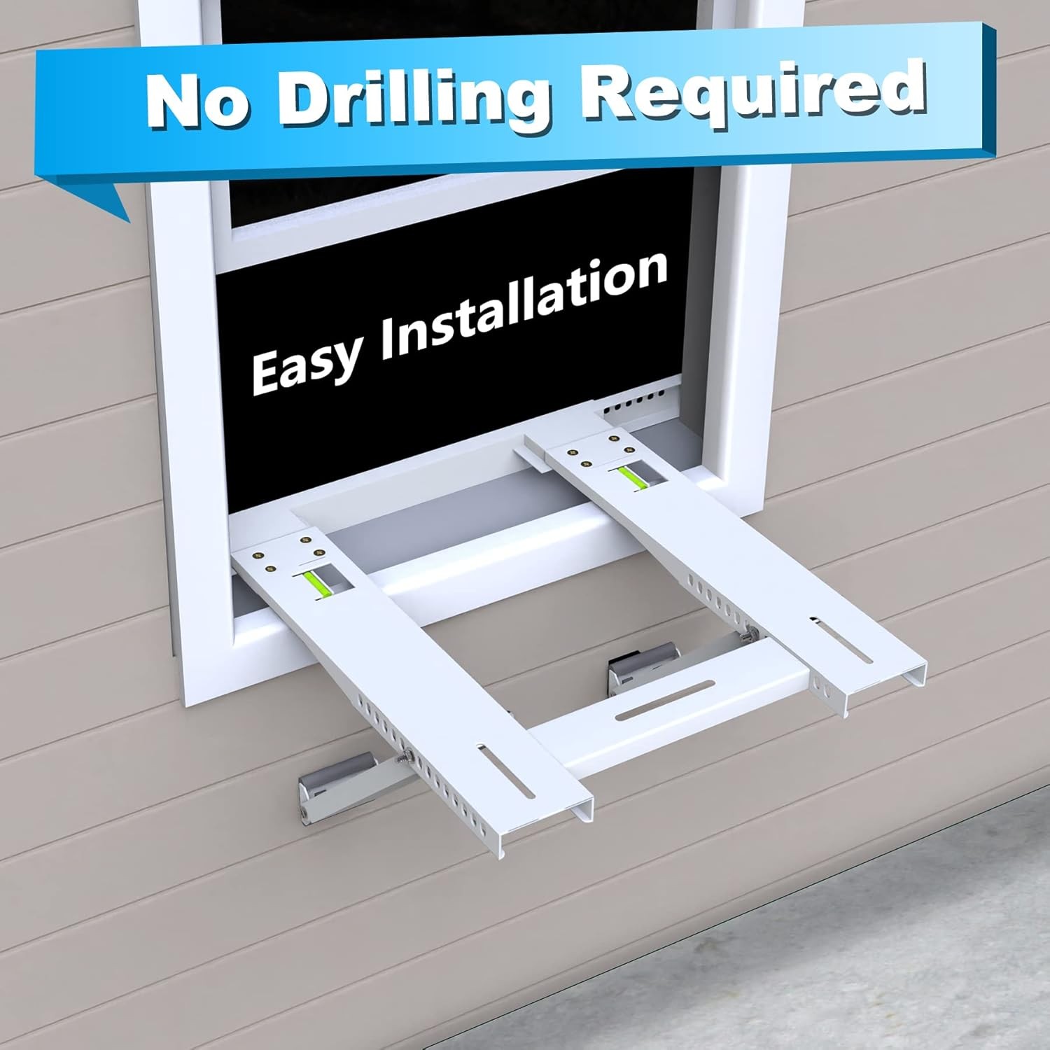 Window Air Conditioner Bracket No Drill AC Support Up to 200 lbs Drill less