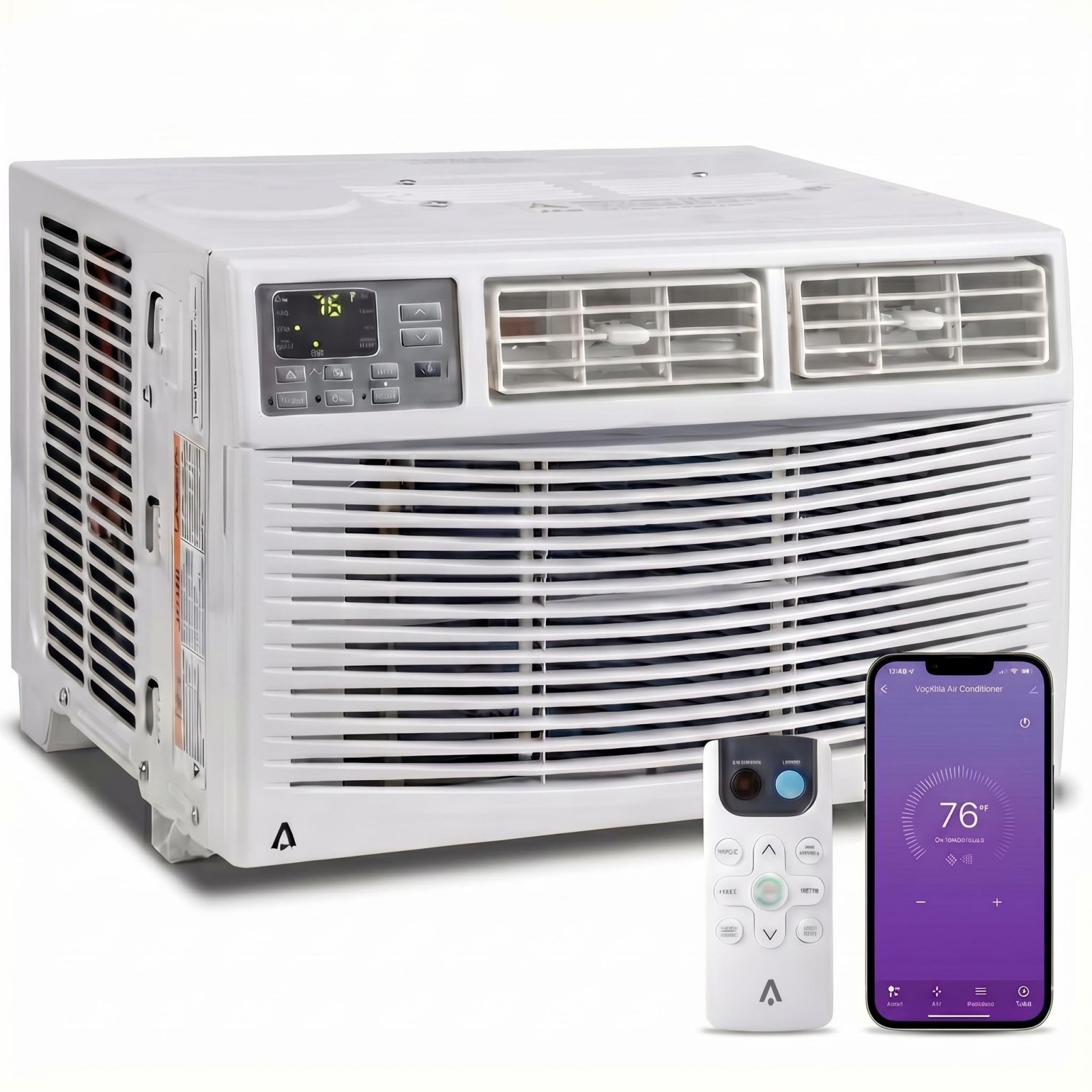 8000 BTU Window Air Conditioner App & Remote Control 3 Fan Speeds 115V 60Hz