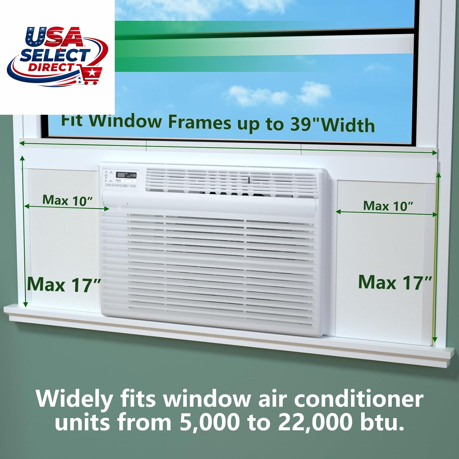 Window Air Conditioner Insulation Foam Panel Kit with Pressure Strips