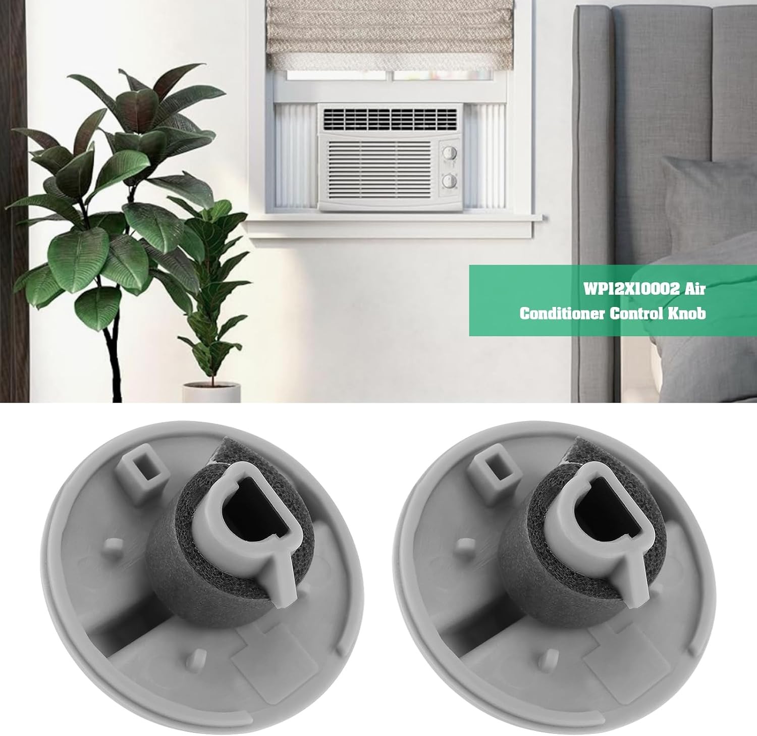 2x WP12X10002 Air Conditioner Control Knob Compatible with General Electric GE