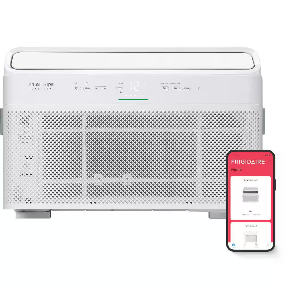 12,000 BTU Window Air Conditioner Cools 550 Sq. Ft. with Remote and Wi-Fi in Whi
