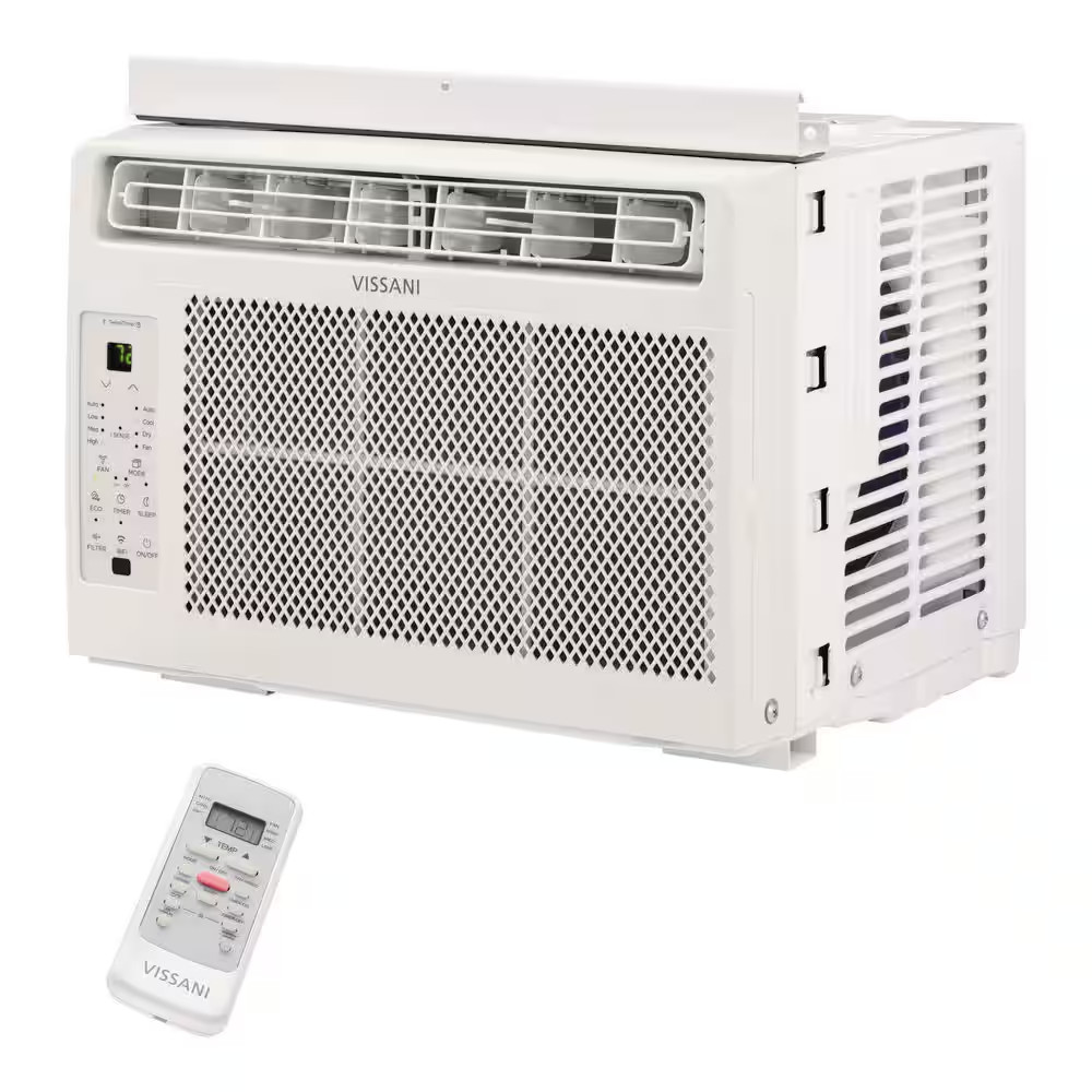 6,000 BTU 115-Volt Window Air Conditioner Cools 250 Sq. Ft. with Remote and Wi-F