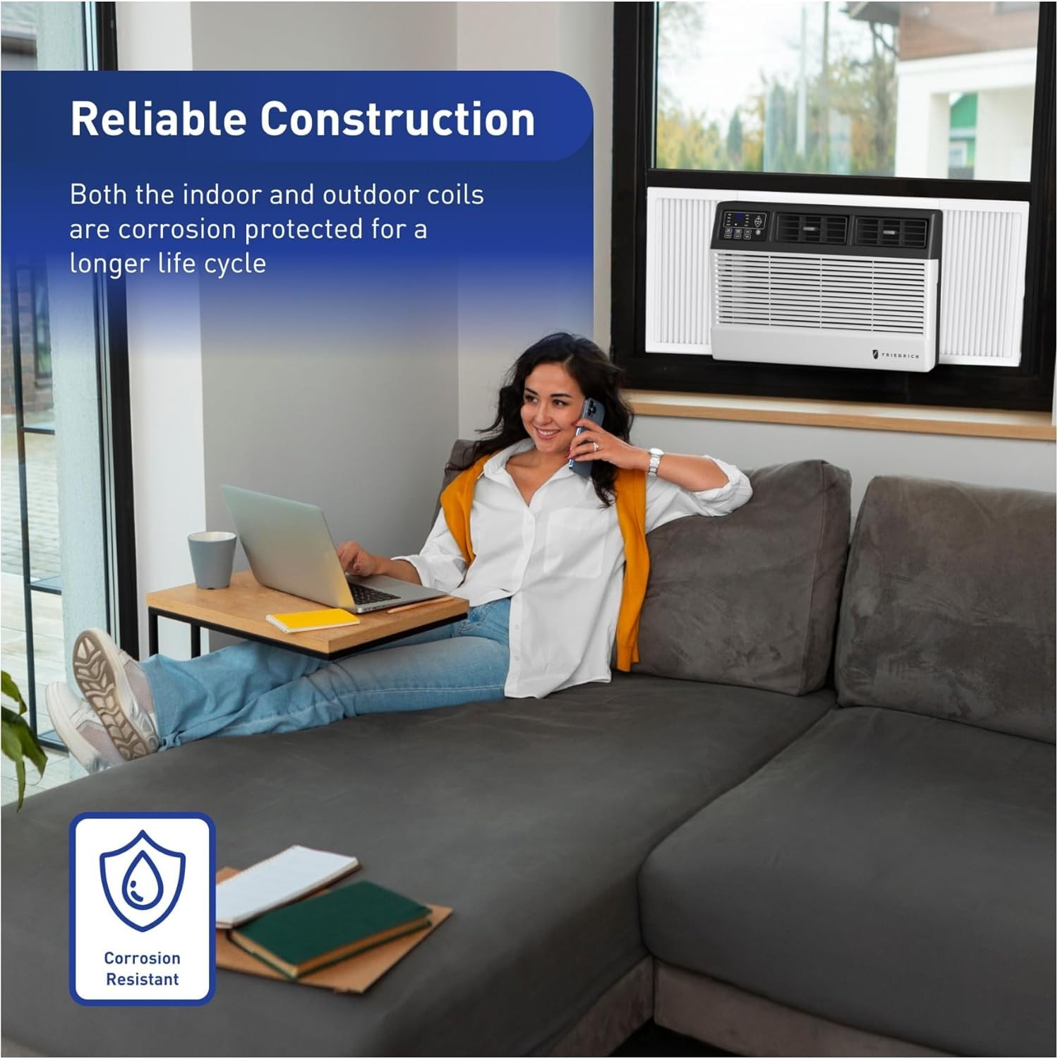 Friedrich Chill Premier Smart Window Wall Air Conditioner 10000 BTU