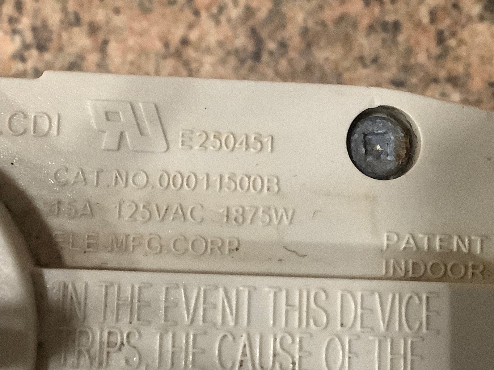 Power Cord LCDI 15A 125VAC by ELE CORP. cat#00011500B Heavy Duty