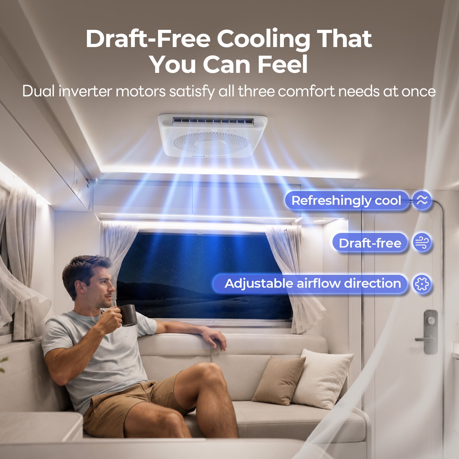 Used RV Air Conditioner 16K BTU –Ultra-Quiet Low Profile Rooftop AC w/ Heat Pump