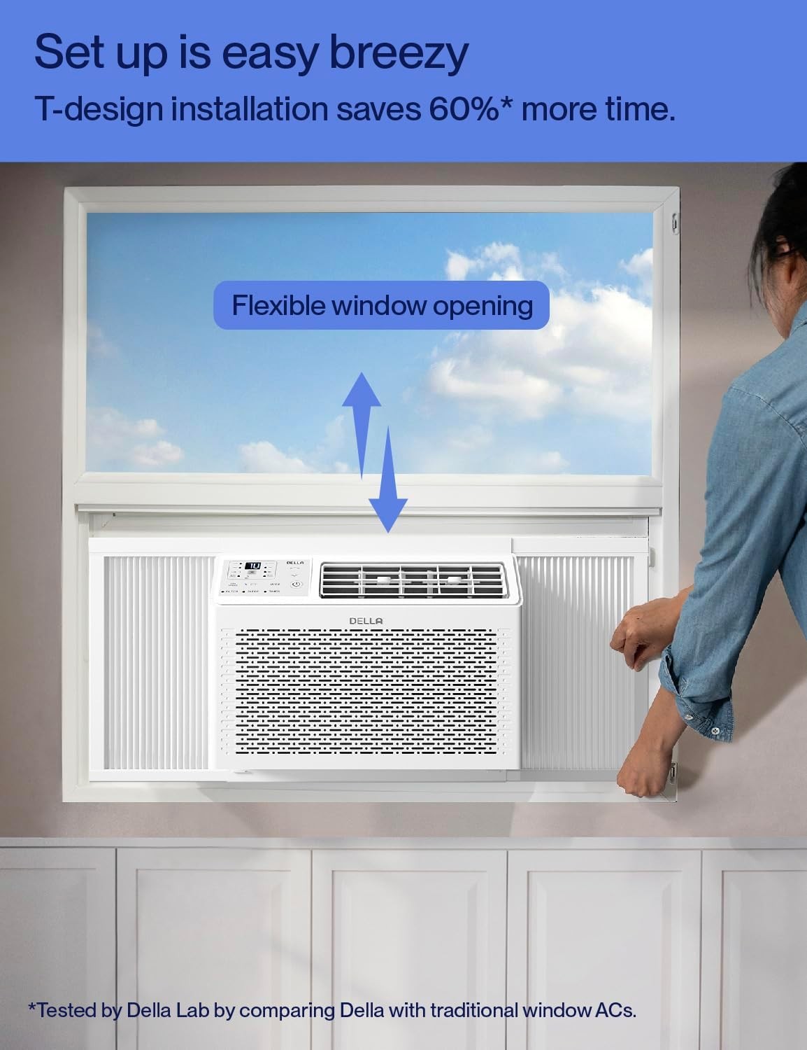 10000 BTU Energy Saving Window Air Conditioner Work W/ Alexa Cools Up to 450 Sq.