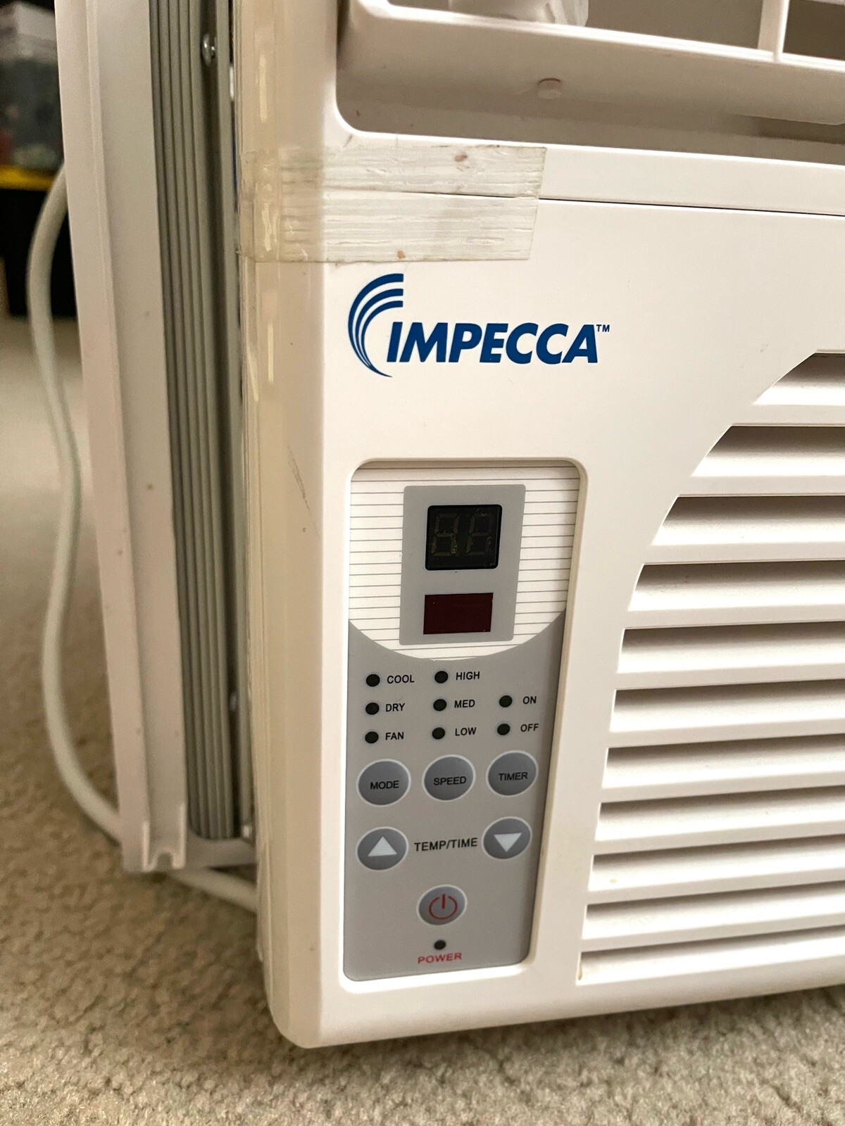 Impecca 10,000 BTU/h Electronic Window Air Conditioner IWA-10NR 115 Volt