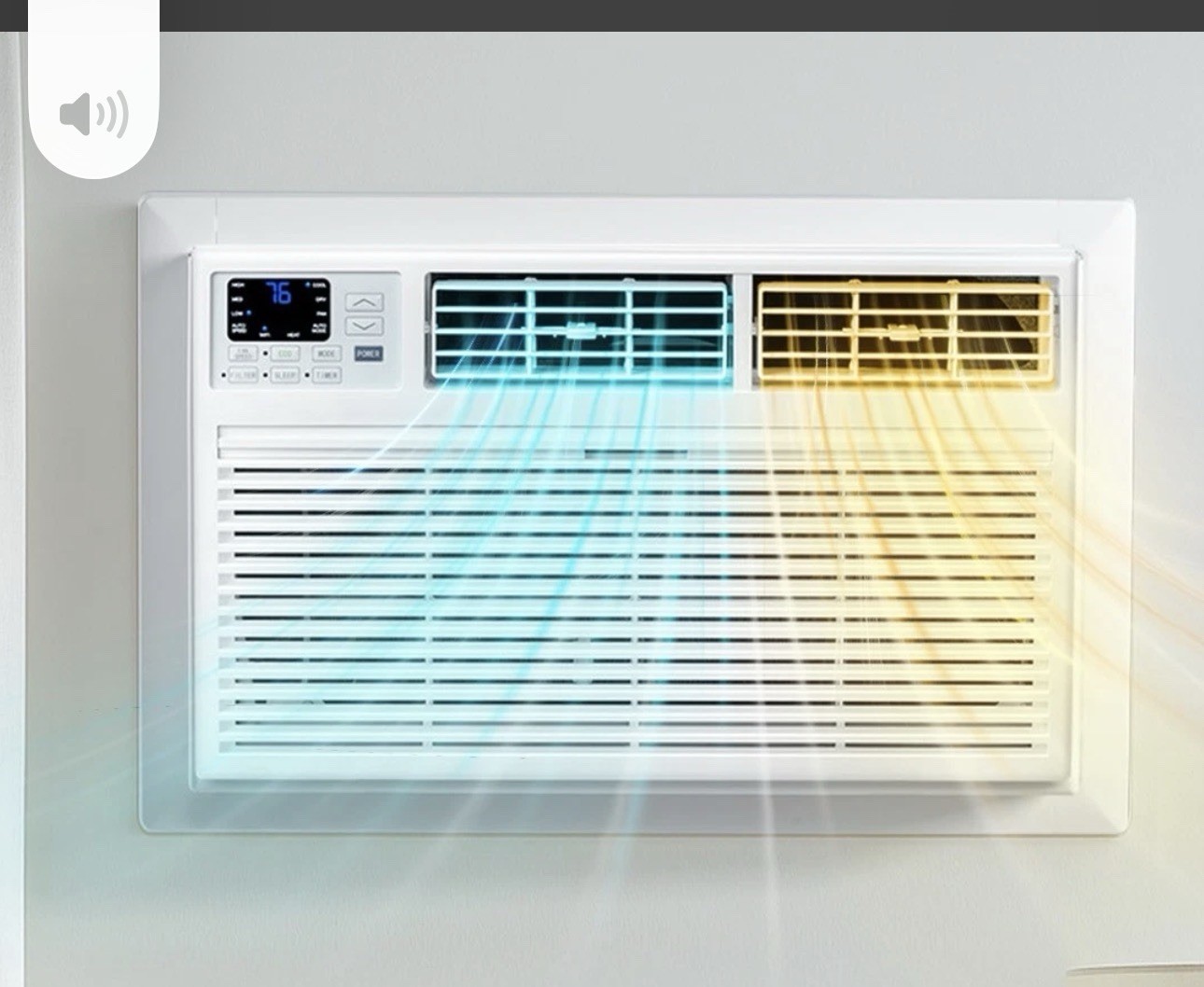 ROVSUN Window/Wall Air Conditioner 8000-14000 BTU White Remote App Control Wi-Fi
