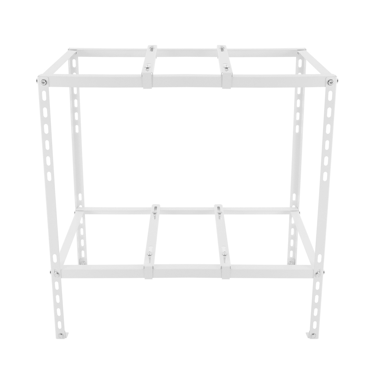 35x20x35in White AC Support Bracket Double Tier 110LB Capacity for Outdoor Unit