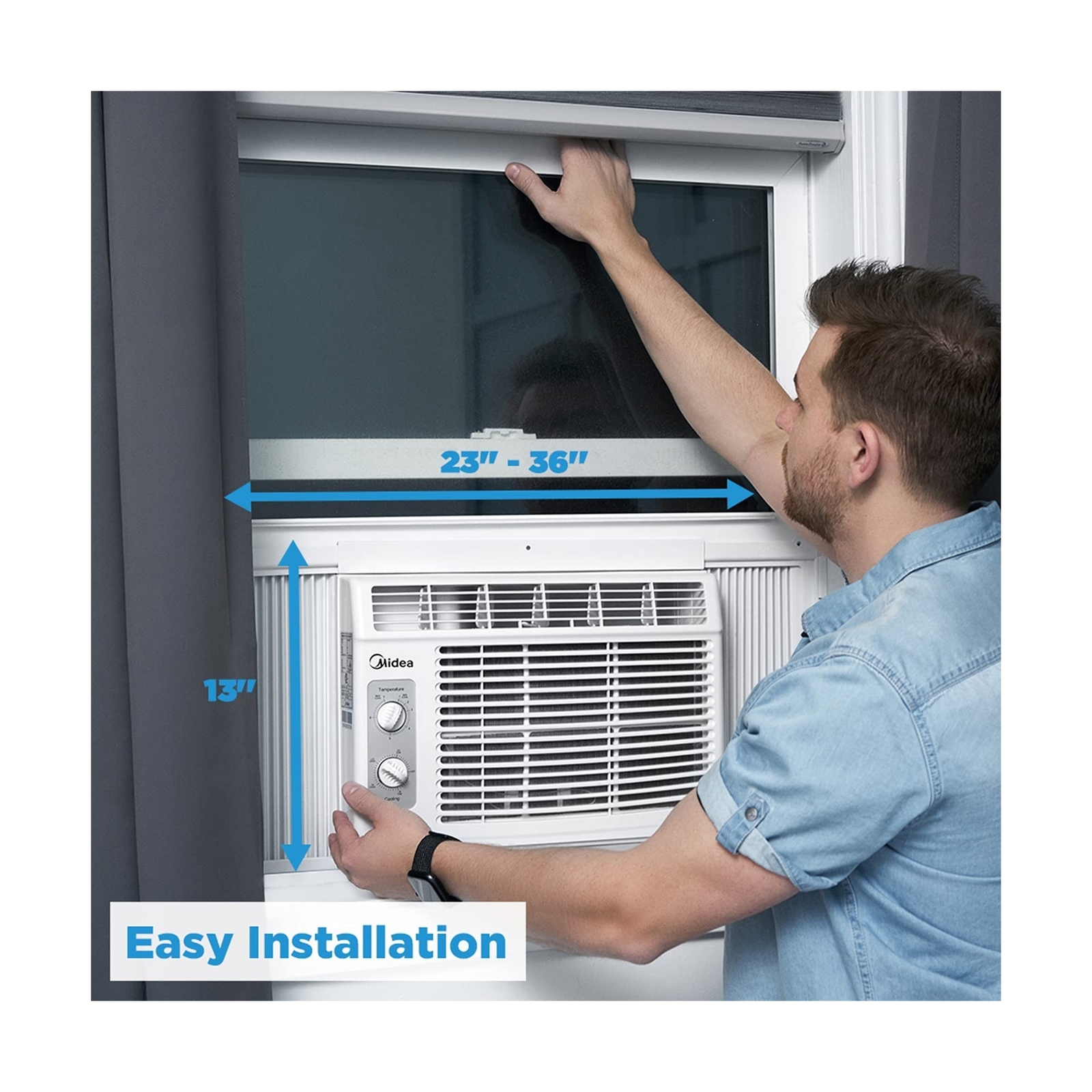 Midea 5,000 BTU EasyCool Small Window Air Conditioner – Cool up to 150 Sq. Ft…