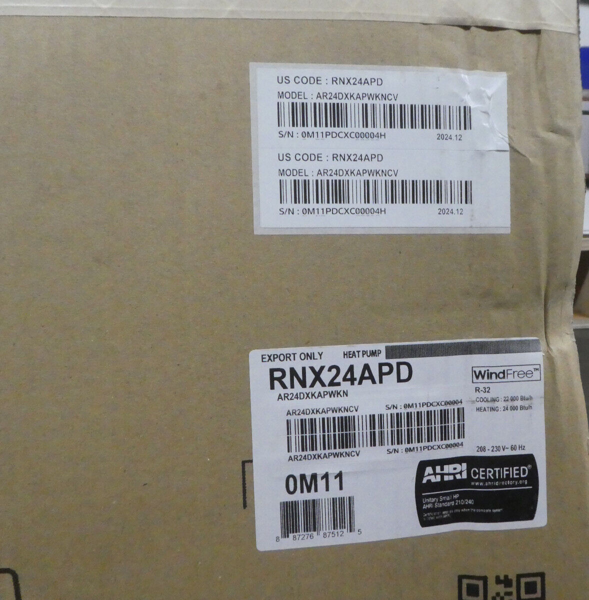 Samsung RNX24APD 24,000 BTU WindFree IAQ Indoor Wall-Mounted Unit IMPERFECTION