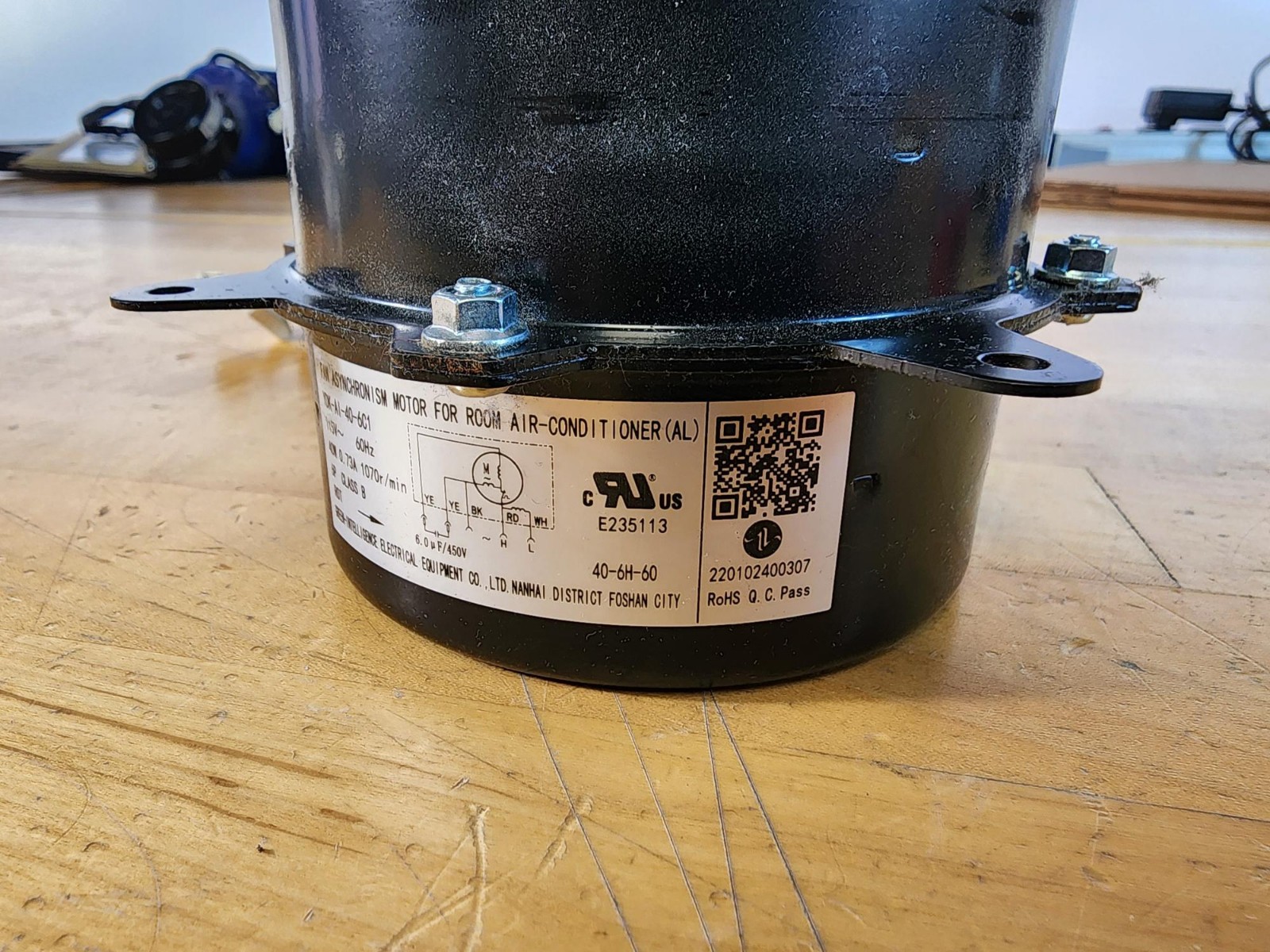 Fan Asynchronism Motor for A/C – YDK-AI-406C1 – 115V 40W 0.73A – YDK-AI-40-6C1