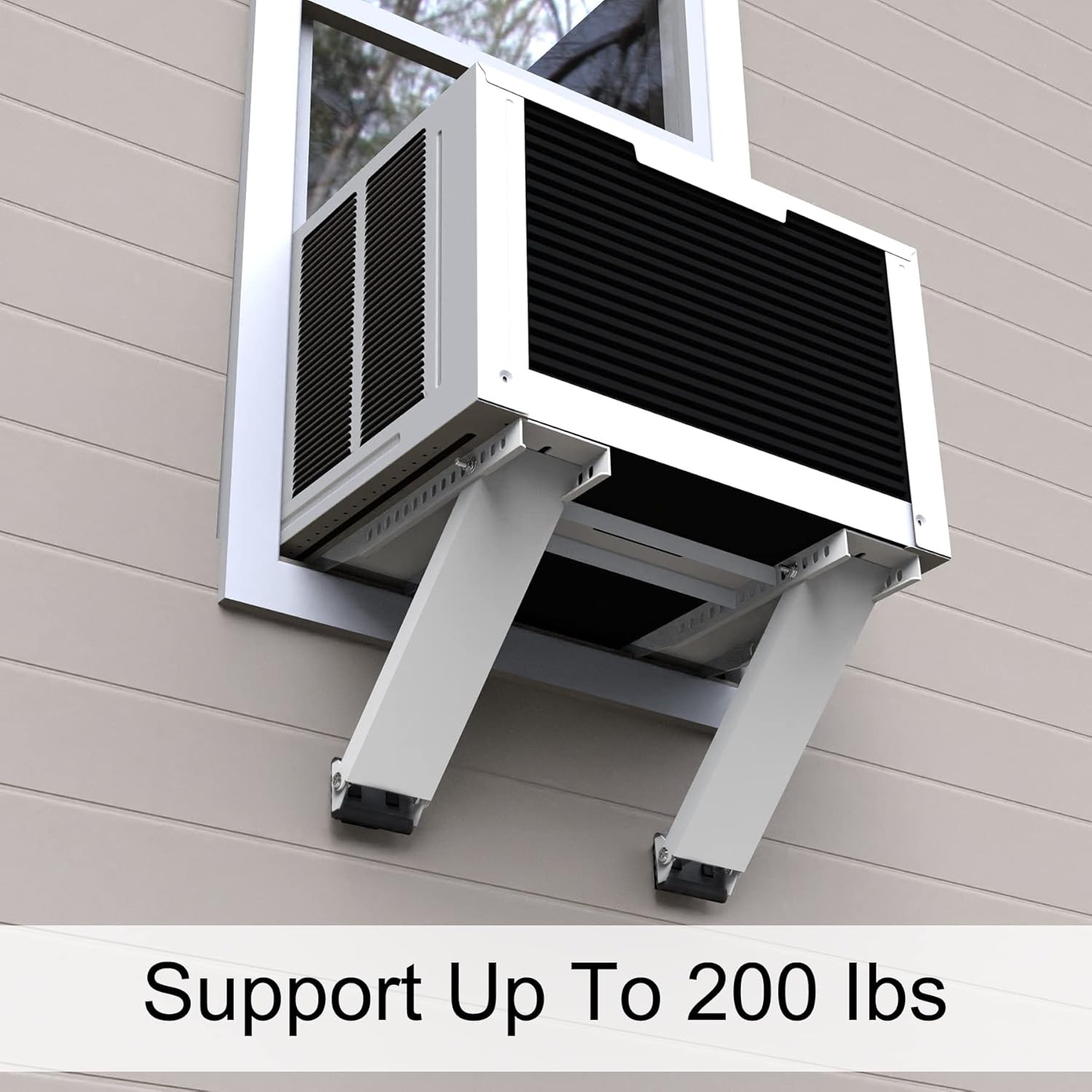 Window Air Conditioner Bracket No Drill AC Support Up to 200 lbs Drill less